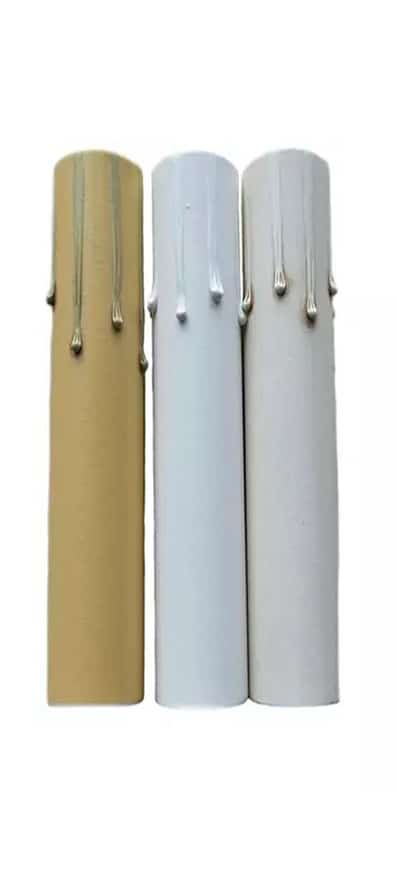 Candelabra socket cover White Plastic Candle Covers Sleeves Chandelier