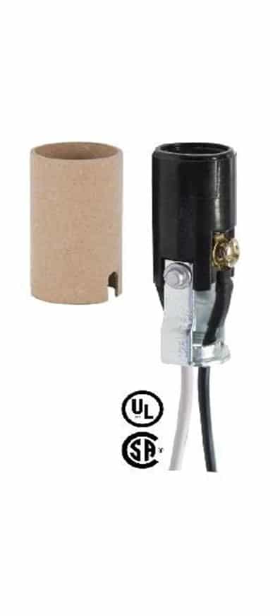 E12 candelabra socket base with Mounting Bracket 250V 75W