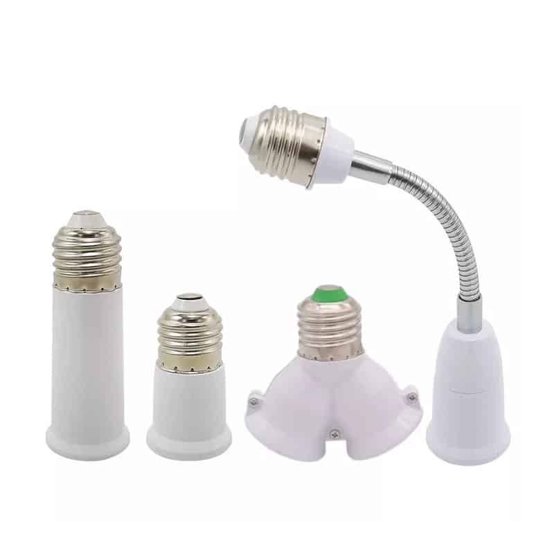 E27 to E27 light bulb socket extender lamp holder adapter